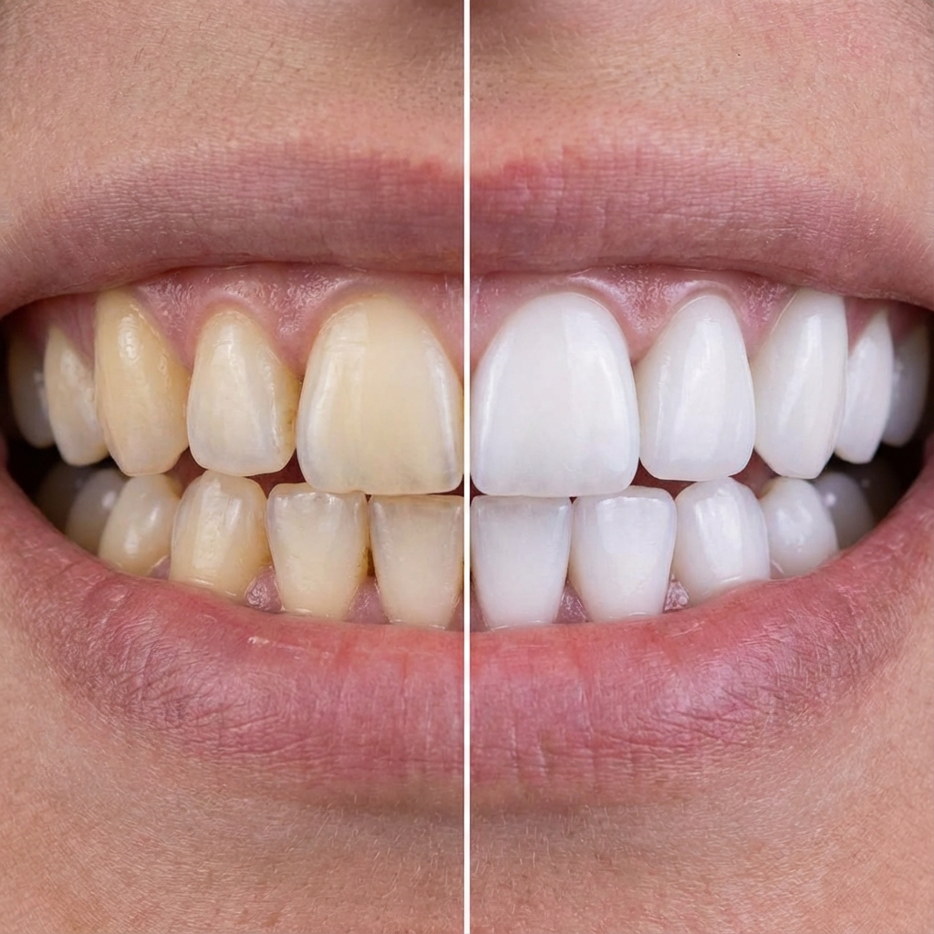 Comparação Antes e Depois Ilustrativa